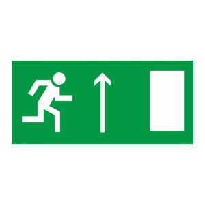 Знак безопасности светоотражающий E-12 «Направление к эвакуационному выходу прямо» (правосторонний)