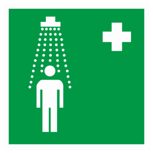 Знак безопасности светоотражающий EC-03 «Пункт приема гигиенических процедур (душевые)»