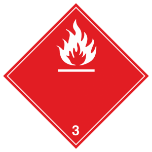Знак безопасности 3.1 «Легковоспламеняющиеся жидкости» (белые буквы)
