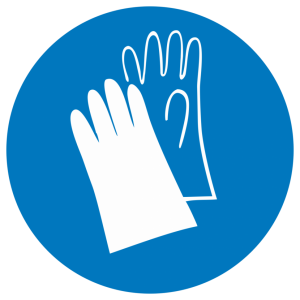 Знак безопасности M-06 «Работать в защитных перчатках»