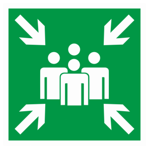 Знак безопасности светоотражающий E-21 «Пункт (место) сбора»